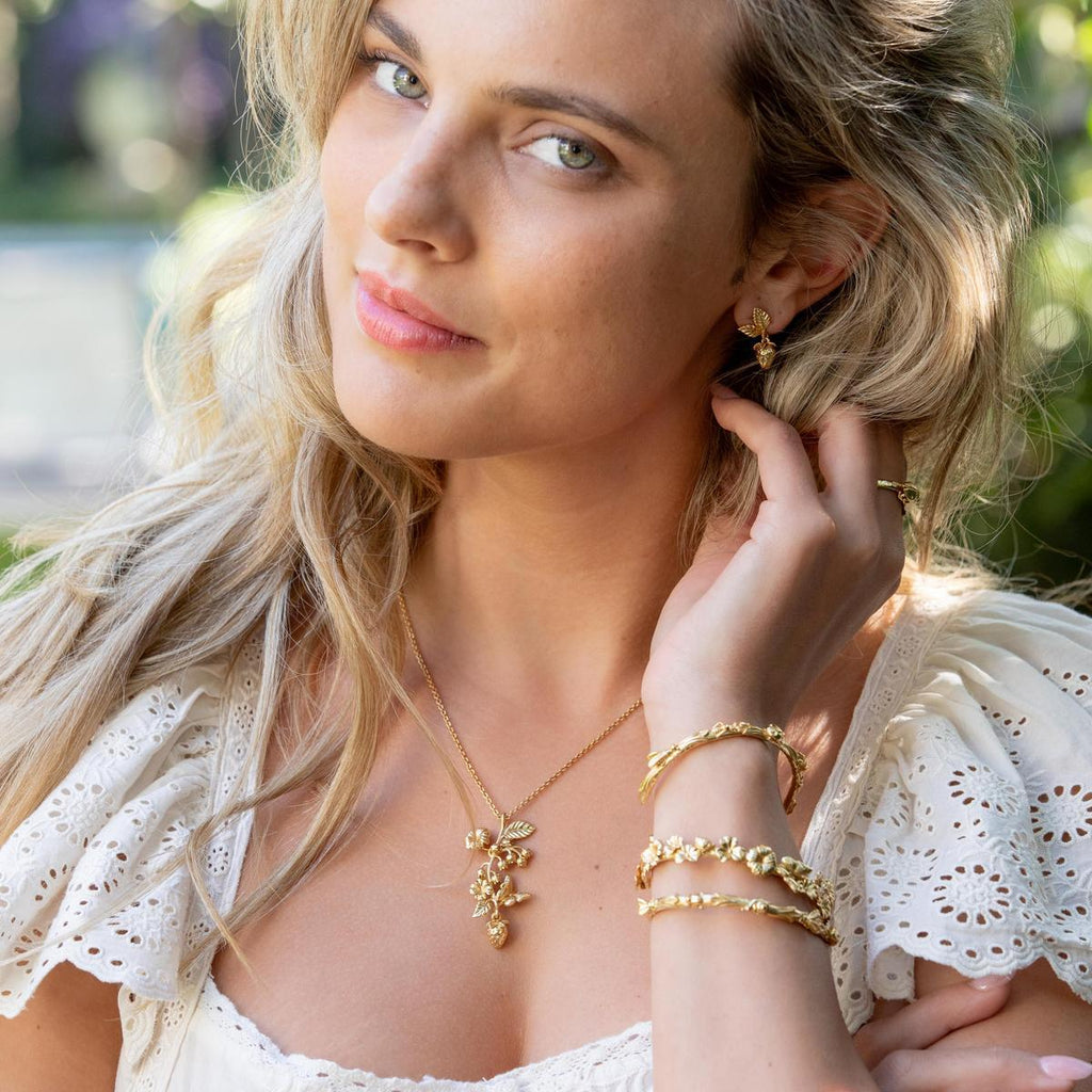 Meadow Flowers Petite Cuff - Gold