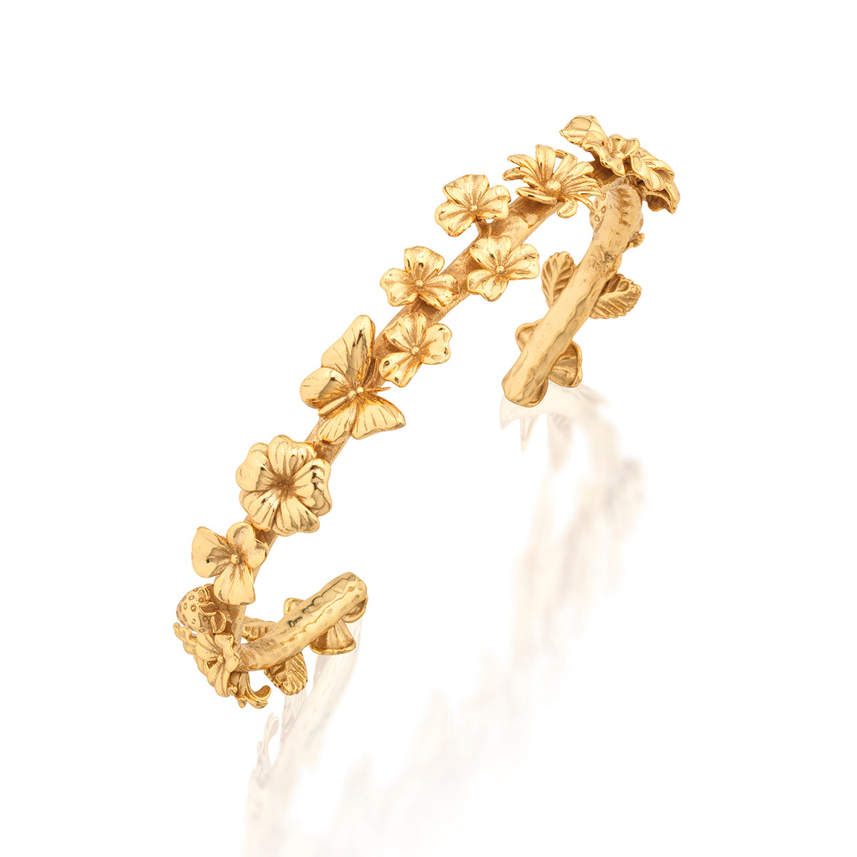 Meadow Flowers Petite Cuff - Gold