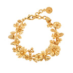 Meadow Bouquet Link Bracelet, 7"+2" - Gold