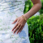 Meadow Bouquet Link Bracelet, 7"+2" - Gold