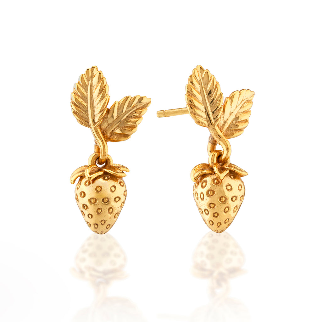Meadow Berry Drop Earrings - Gold