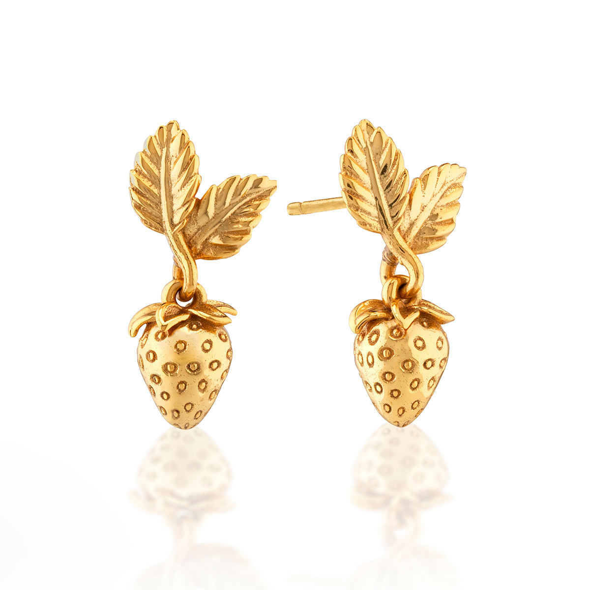 Meadow Berry Drop Earrings - Gold