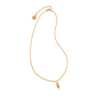 Meadow Lily Charm Necklace, 16"+2" - Gold