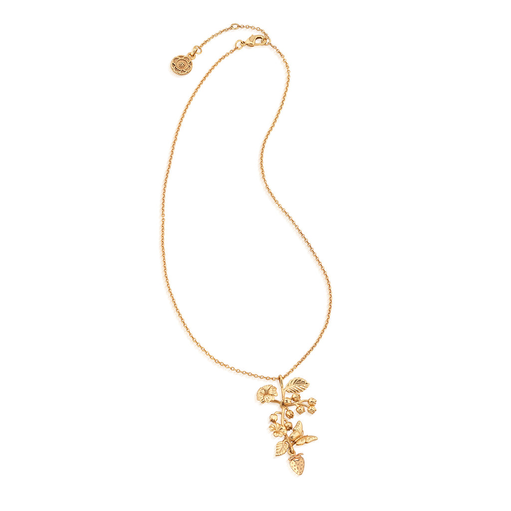 Meadow Bouquet Charm Necklace, 16"+2" - Gold