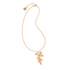 Meadow Bouquet Charm Necklace, 16"+2" - Gold