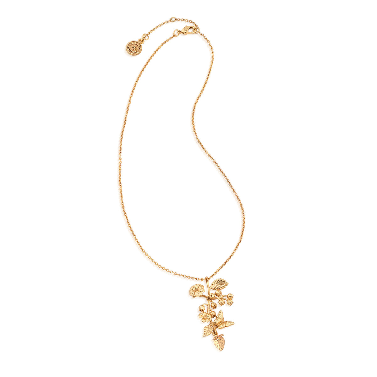 Meadow Bouquet Charm Necklace, 16"+2" - Gold
