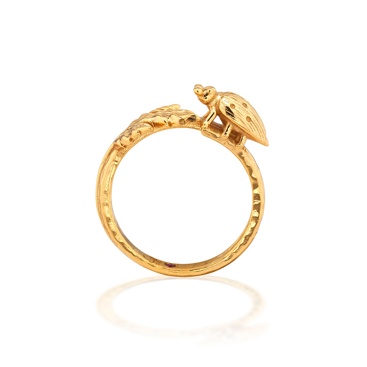 Meadow Ladybug Ring, Size 8 - Gold