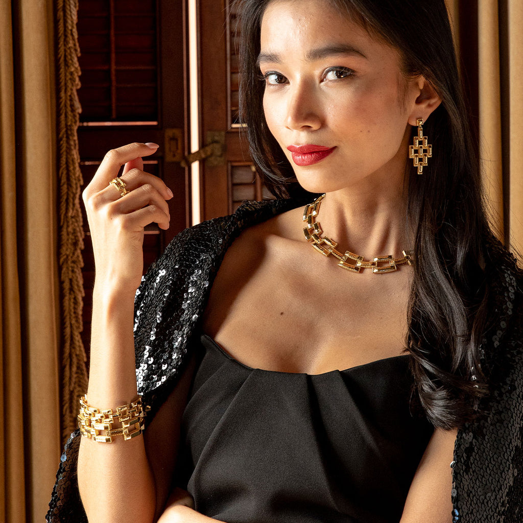 Pathway Petite Link Bracelet, 7.25" - Gold