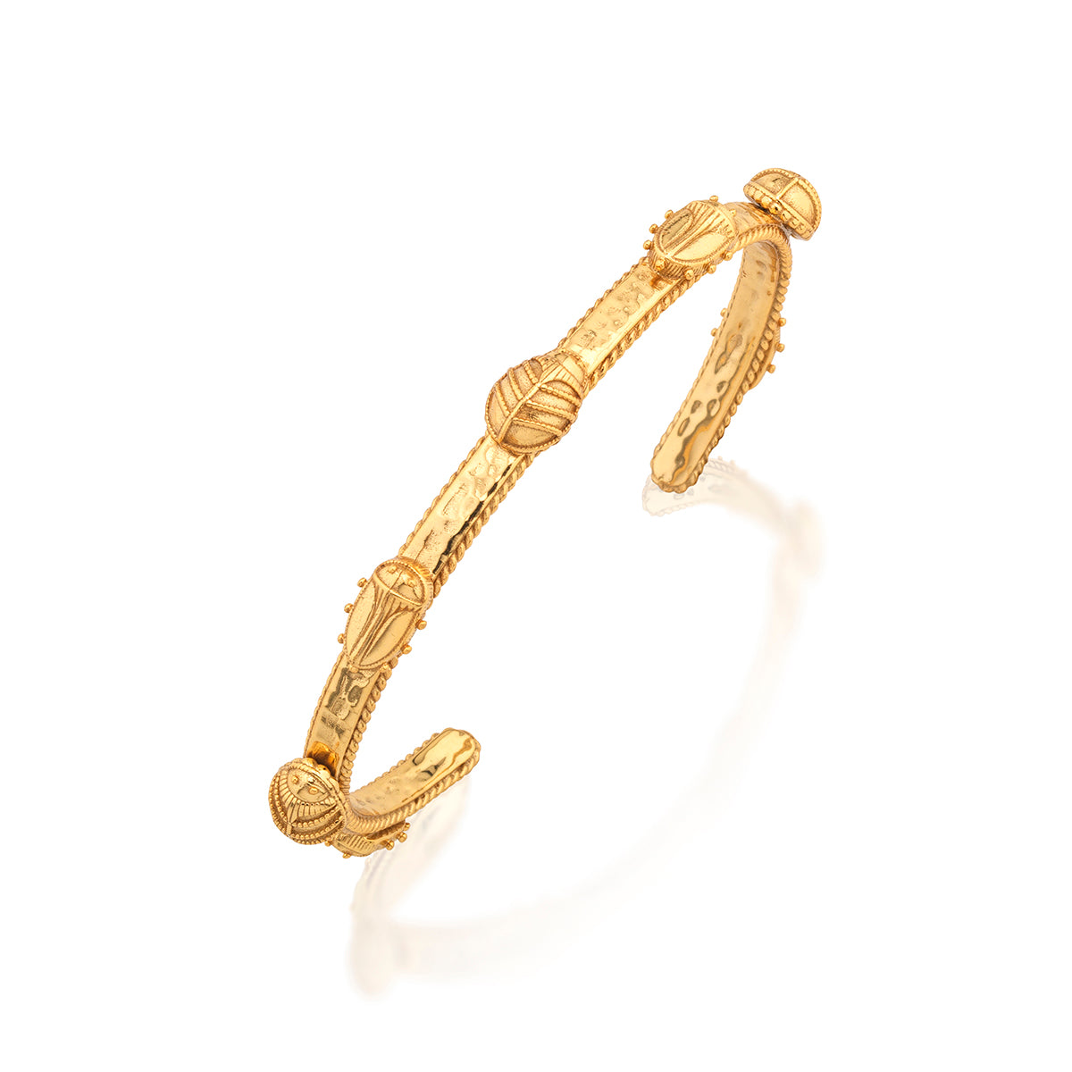 Scarab Petite Cuff - Gold