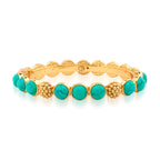 Berry Gem Hinged Bangle - Turquoise