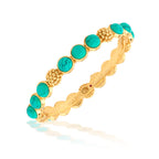 Berry Gem Hinged Bangle - Turquoise