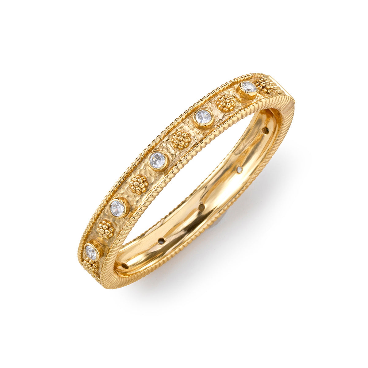 Berry Gem Classic Hinged Bangle - Clear Cubic Zirconia