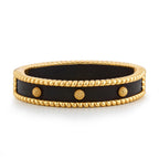 Berry Small Hinged Bangle - Ebony