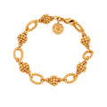 Berry & Bead Bracelet, 7"+2" - Gold