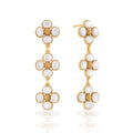 Berry Clover Linear Earrings - MOP