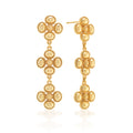 Berry Clover Linear Earrings - Gold