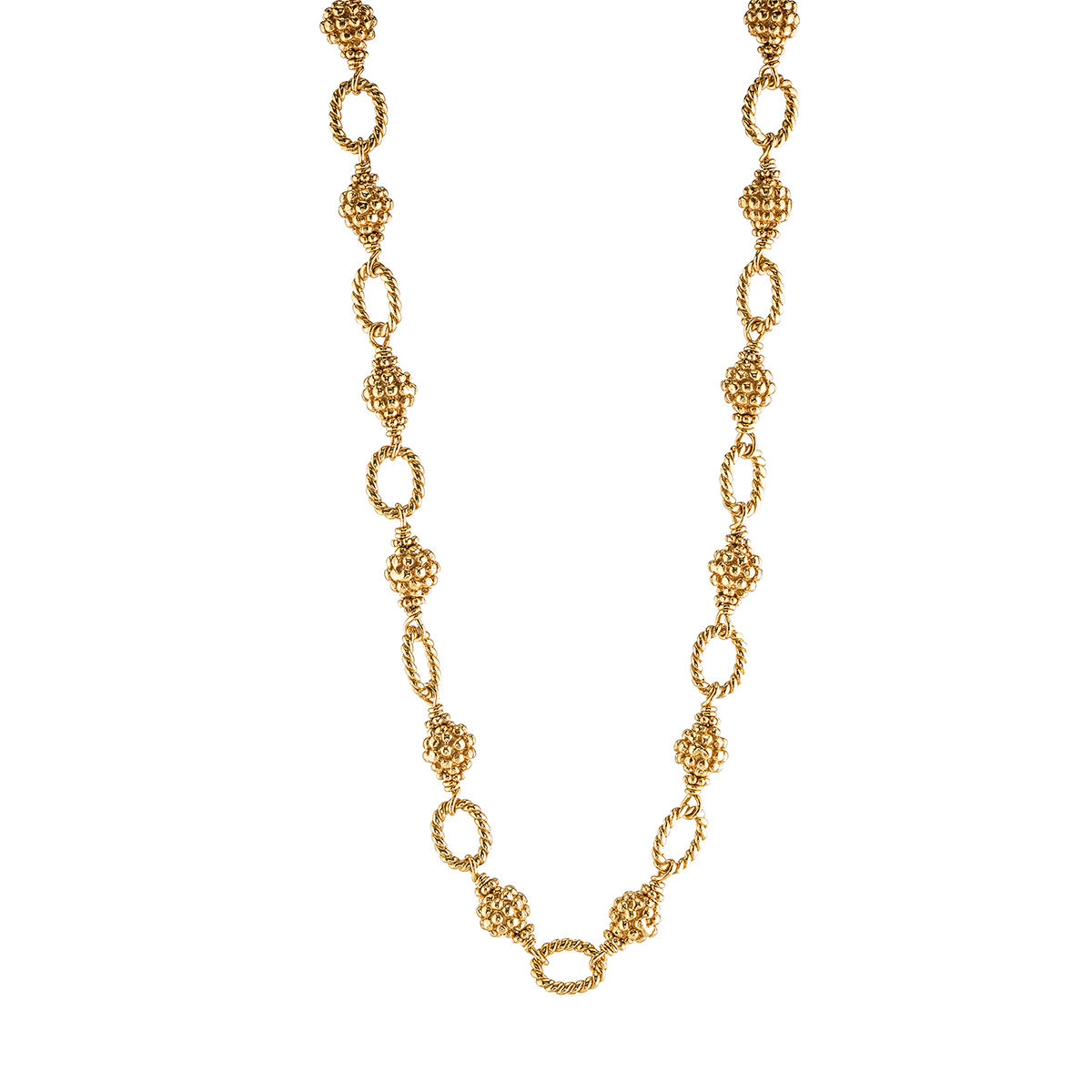 Berry & Bead Chain, 18" - Gold