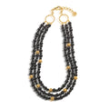 Berry 3-Strand Necklace, 18"+2" - Ebony