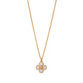 Berry Clover Double Sided Charm Necklace, 16"+2" - MOP