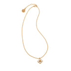 Berry Clover Double Sided Charm Necklace, 16"+2" - MOP