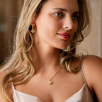 Berry Clover Double Sided Charm Necklace, 16"+2" - MOP