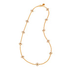 Berry Clover Double Sided Necklace, 28" - MOP
