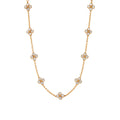 Berry Clover Double Sided Necklace, 16"+2" - MOP