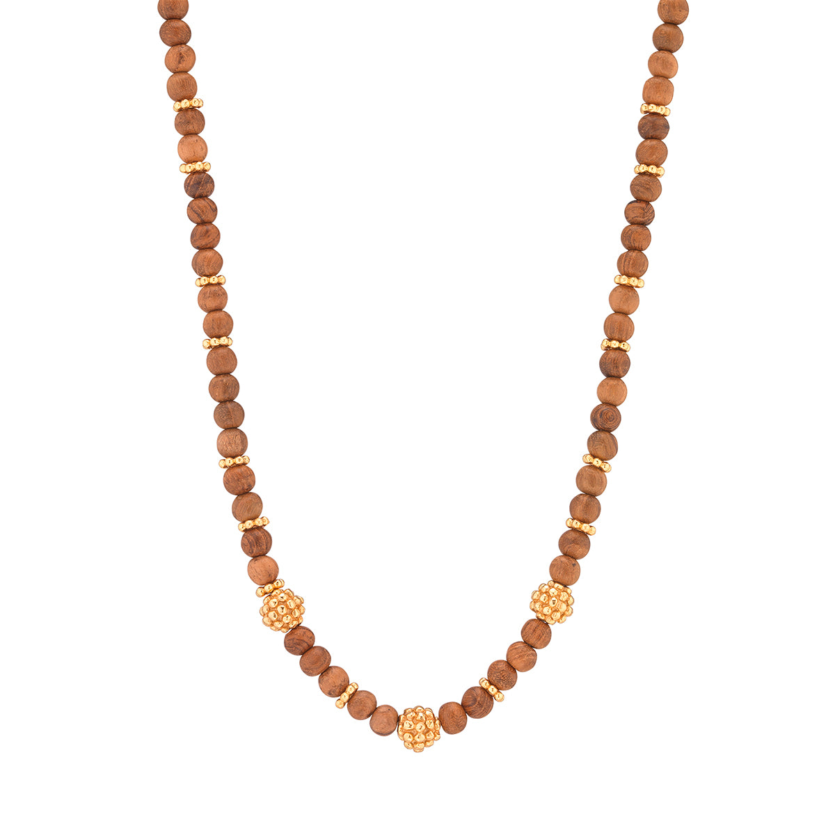 Berry Single Strand Petite Beads Necklace - Teak
