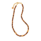 Berry Single Strand Petite Beads Necklace - Teak