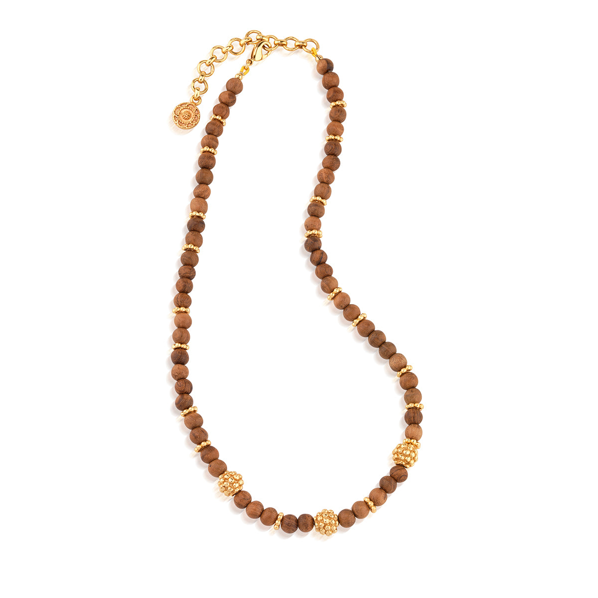 Berry Single Strand Petite Beads Necklace - Teak