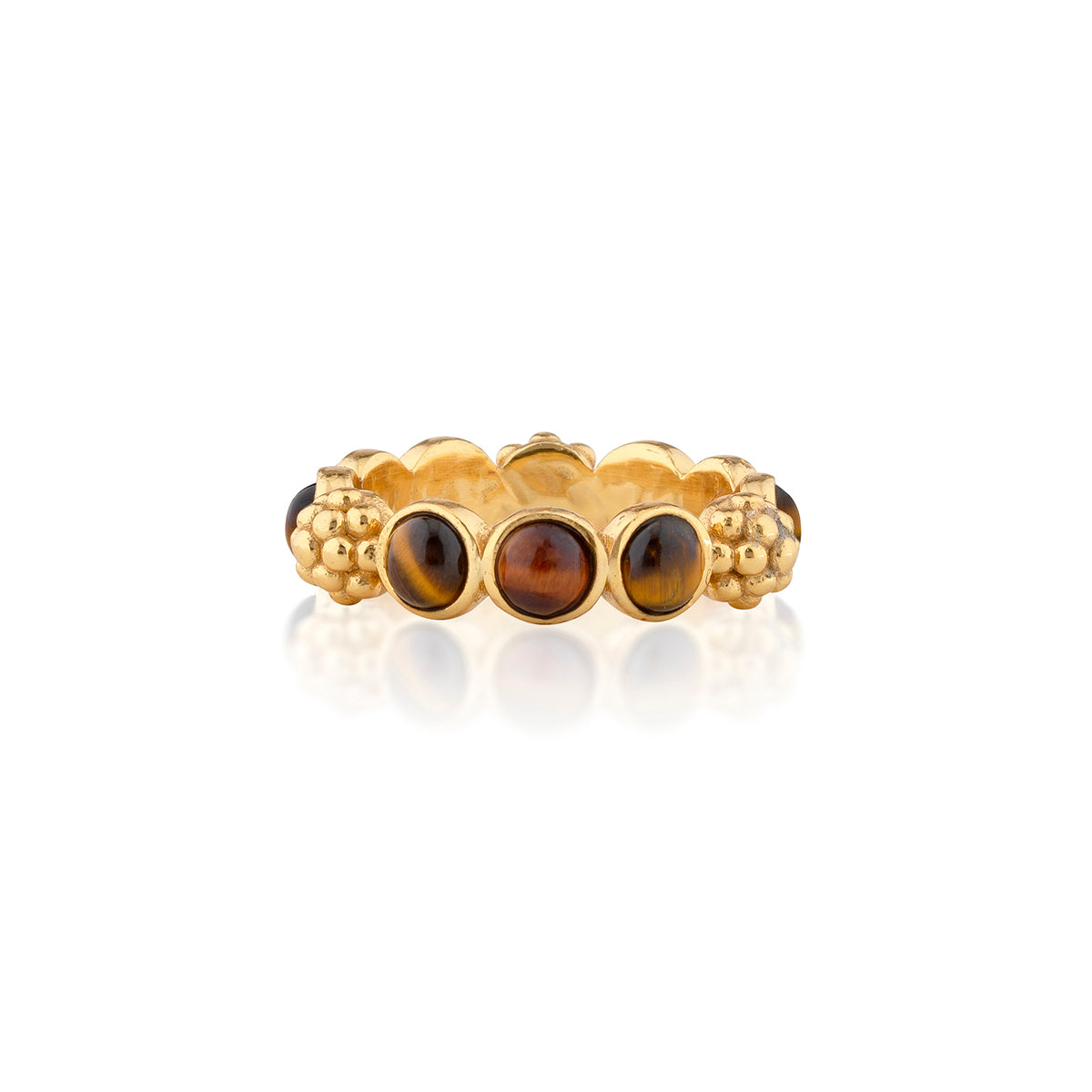 Berry Gem Ring Size 8 - Tiger's Eye