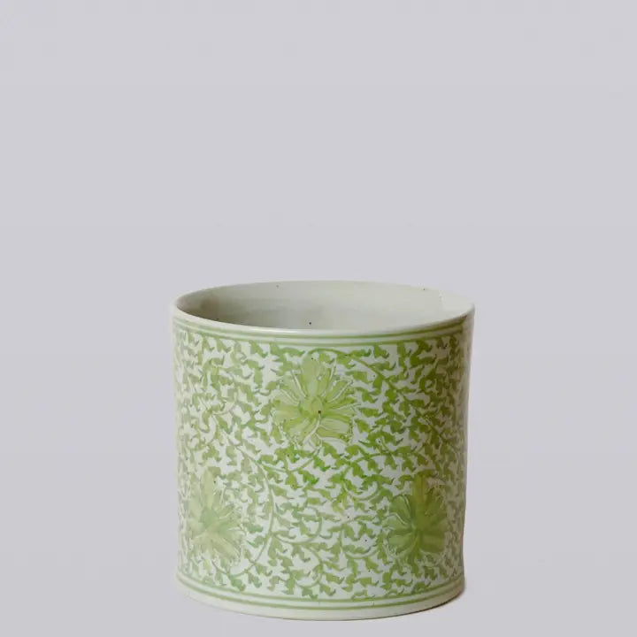Green Chrysanthemum Cachepot