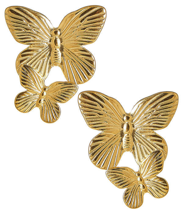 Alistair Butterfly Earrings in Gold