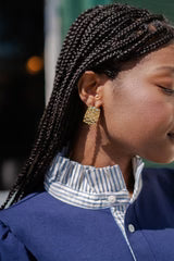 Avery Bamboo Earring Earring - 18k Gold Plated