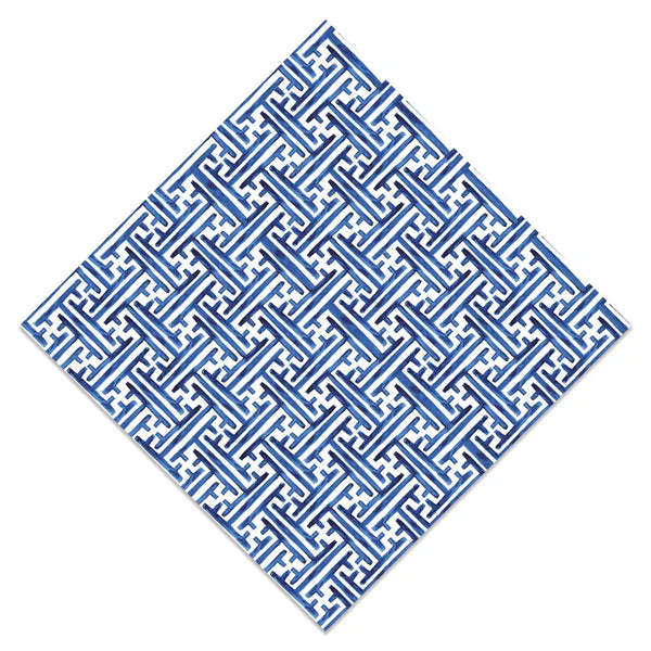 Paper Cocktail Napkins | Navy Basketweave