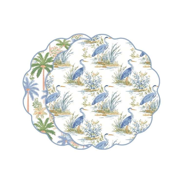 VIDA Heron & Palm Reversible Placemat Set of 4