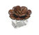 Begonia Napkin Ring in Brown & Gold, Set of 4