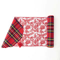 Nutcracker Toile/Plaid Reversible Runner