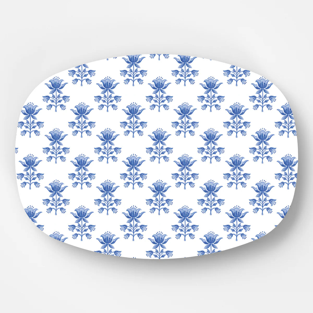 Serving Platter | Tulip Block Print
