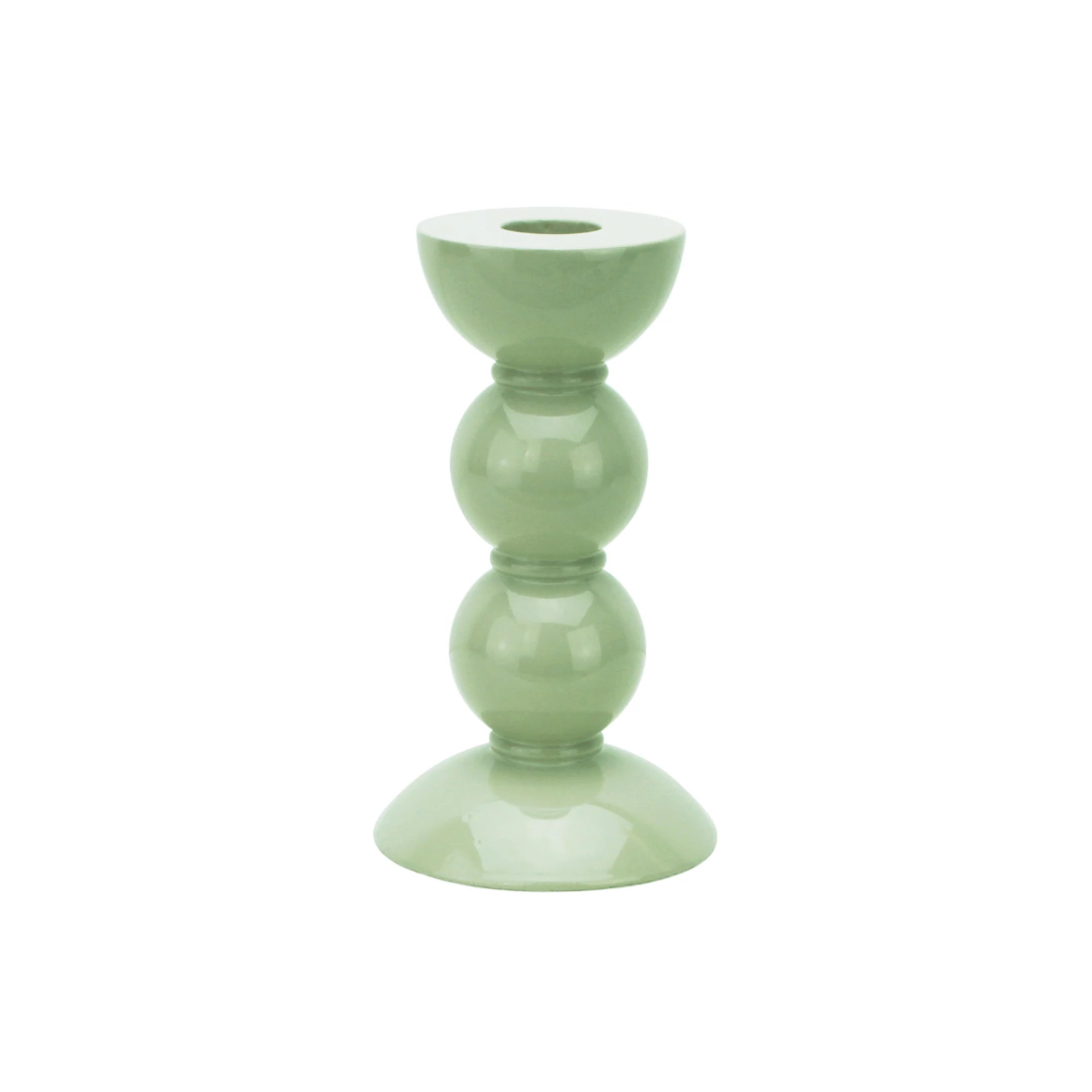 Bobbin Candlestick in Sage