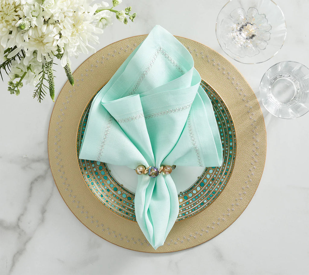 Borealis Napkin Ring in Iridescent & Champagne