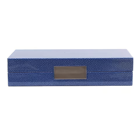 Blue Shagreen Box w Silver