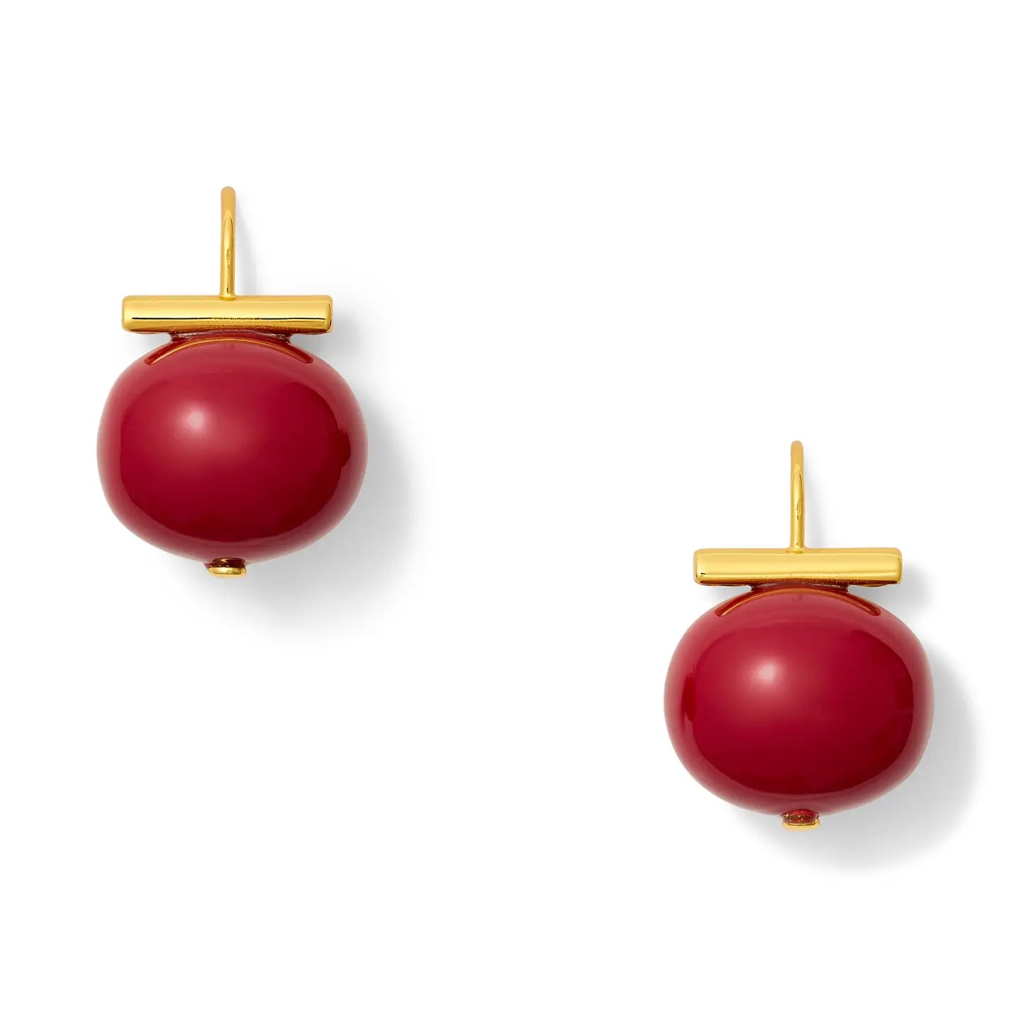 Claret Pebble Pearl Earrings