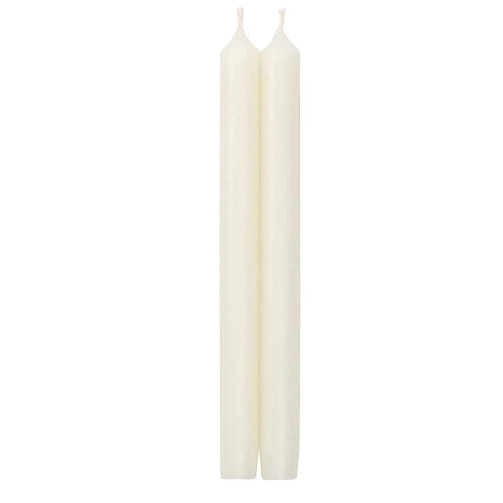 White 12" Crown Candles, 1 pair