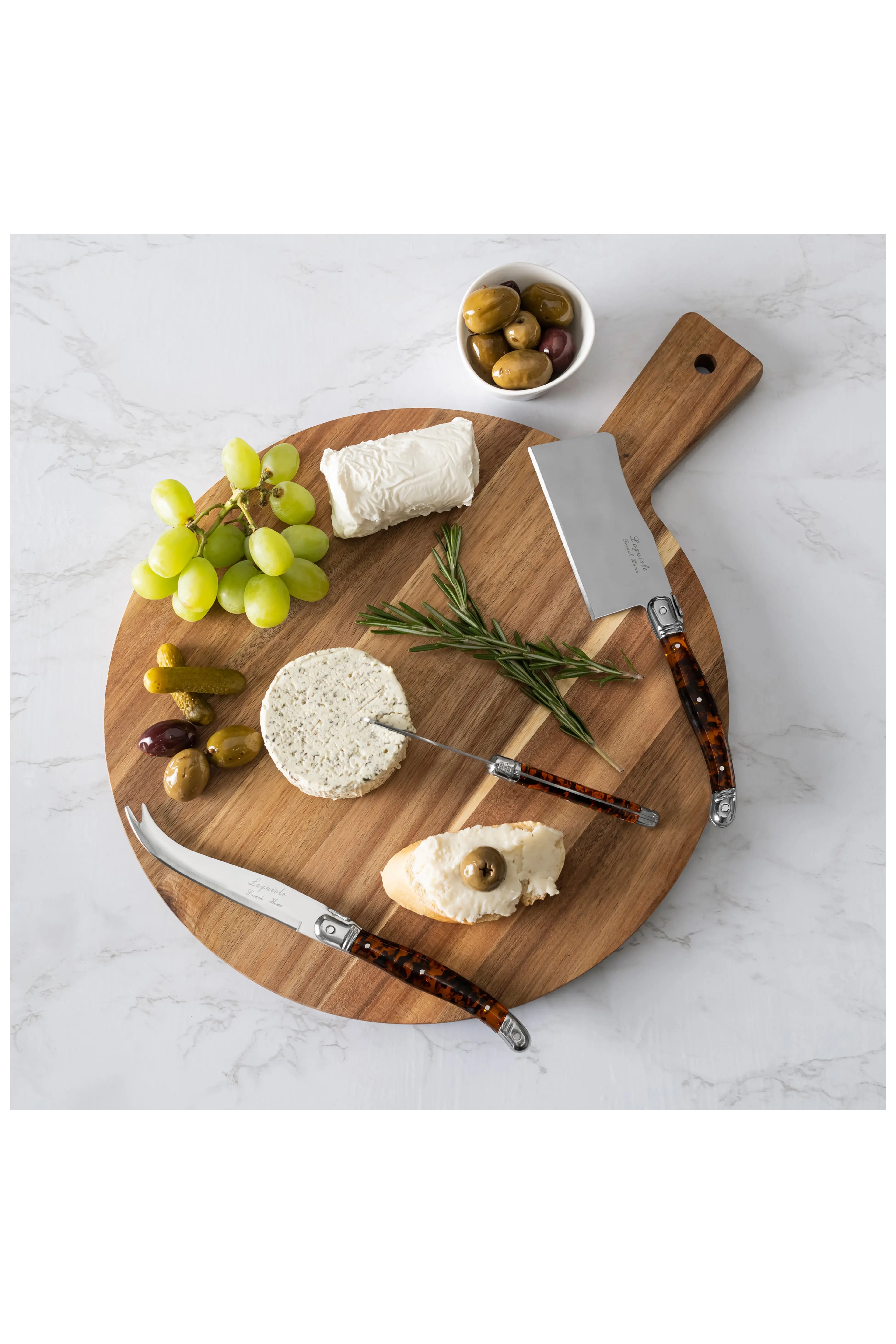 Laguiole Cheese Knife Set of 3 in Tortoise Shell by French Home
