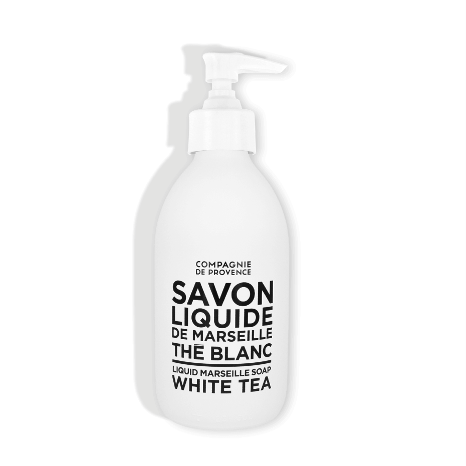 White Tea Hand Soap in White Lacquered Glass Pump