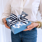 Lacquer Scalloped Napkin Holder | Cornflower