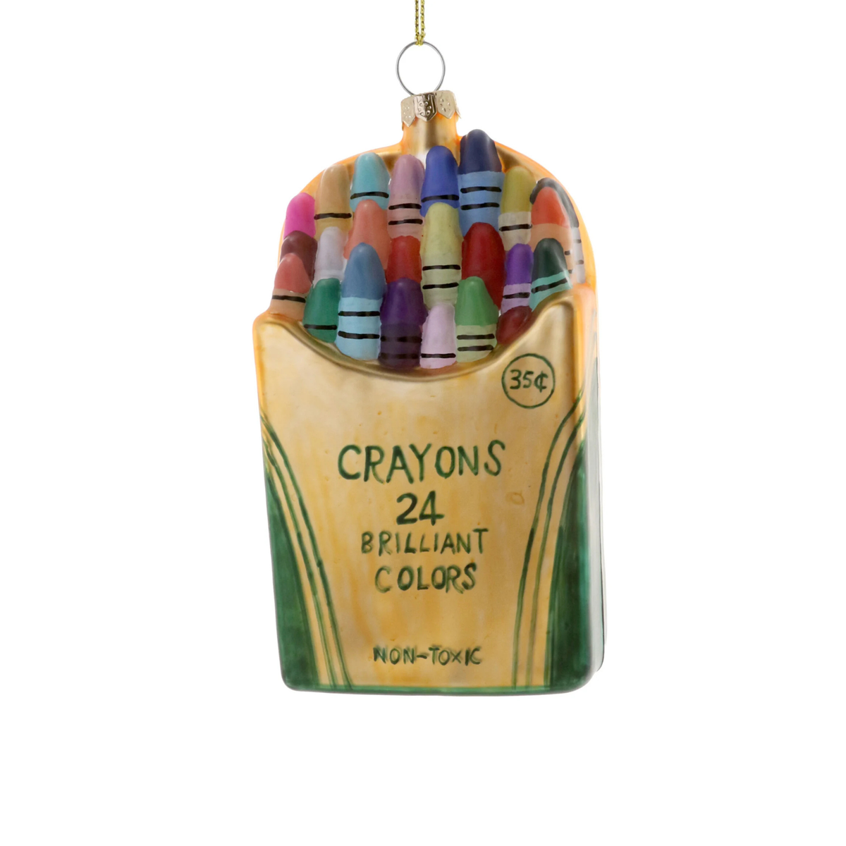 Crayon Box Glass Ornament