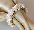 Crystal White Jewelled Napkin Ring - Set of 4 by Calaisio 