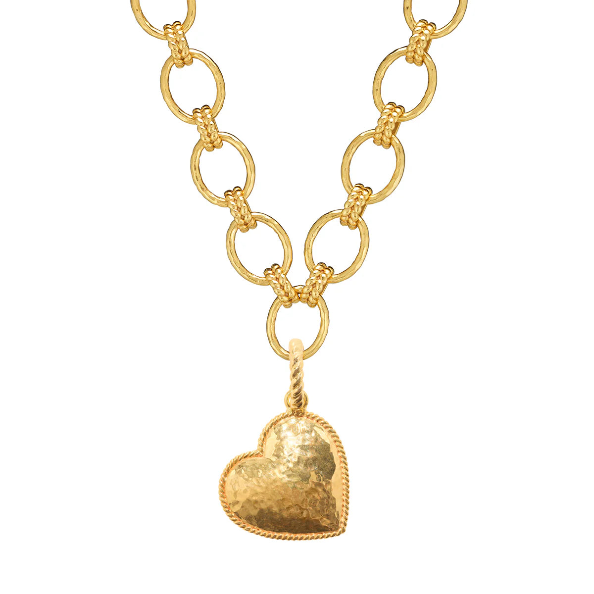Love Pendant in Hammered Gold
